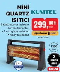 KUMTEL MİNİ QUARTZ ISITICI KUMTEL MİNİ QUARTZ ISITICI